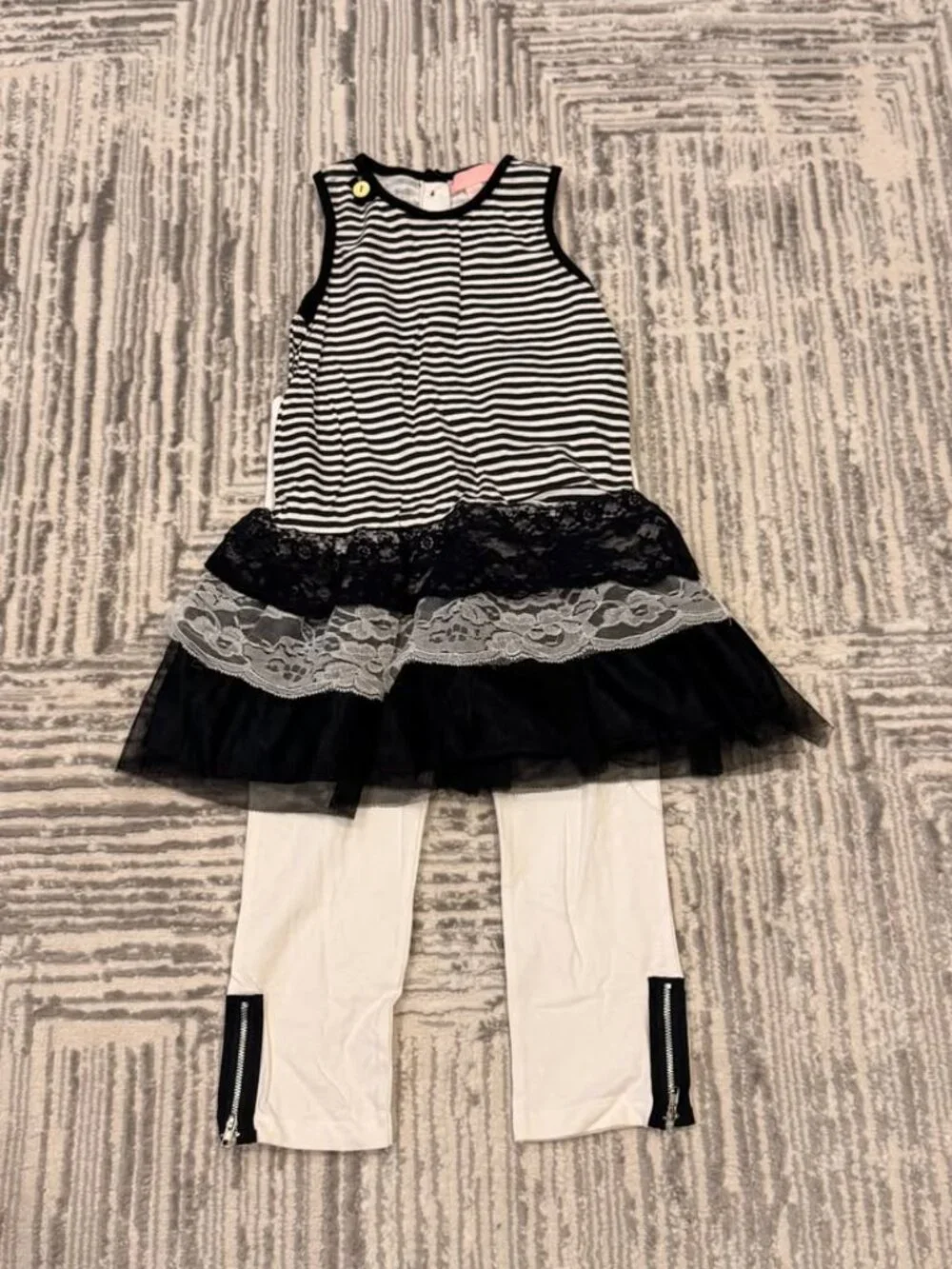 NEW Kids Headquarters girl's size 6 2pc Boutique dress/pants set
